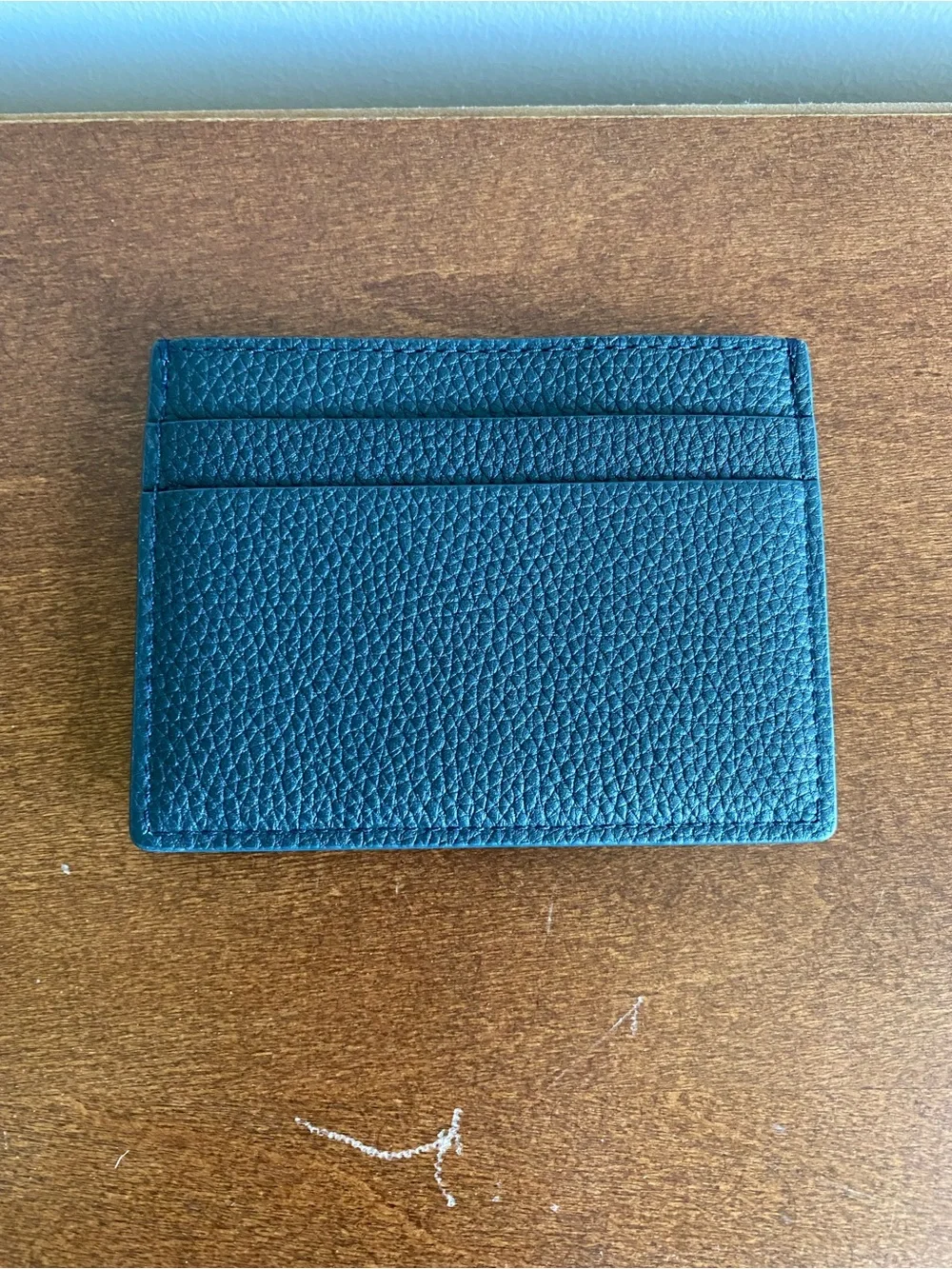 Ferrari Black Leather Card Holder with Metal Prancing Horse New without tags